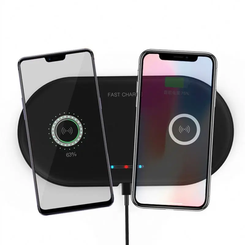 2 in 1dual Wireless Chargers 10W Fast Wireless Charging for Mobile Phone