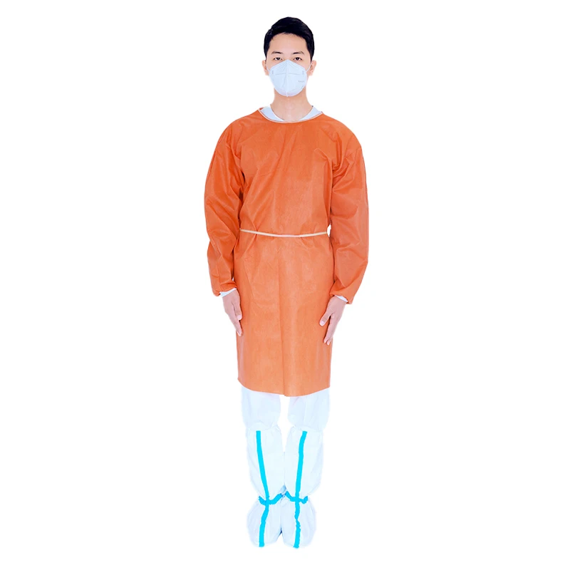 PP SMS PPE Medical Gown Hospital Doctor Nurse Protection Clothing Surgical Isolation Gown Factory Wholesale Disposable Blue Ic