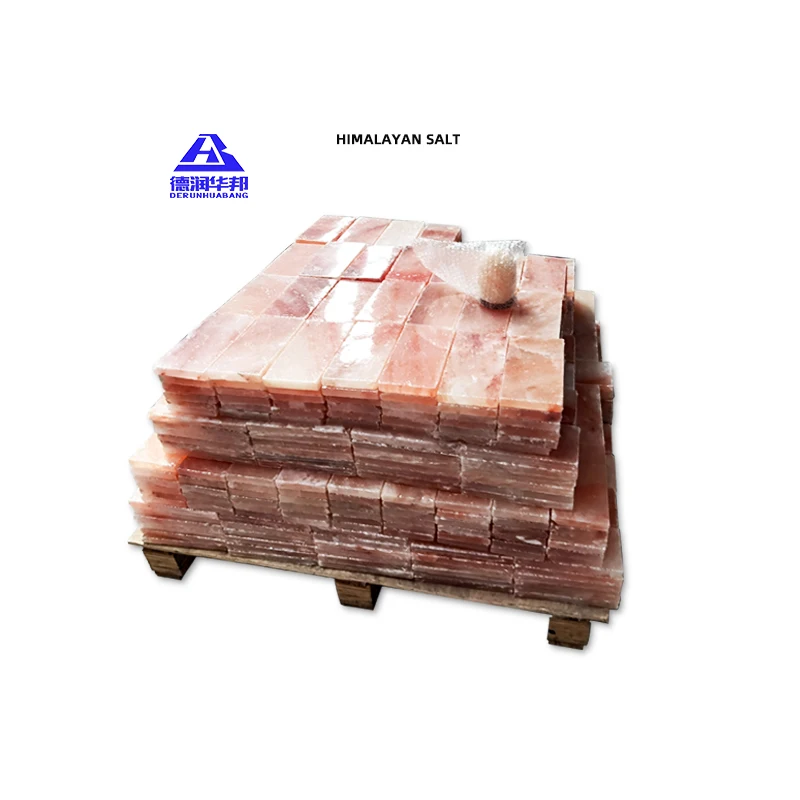 Natural rose salt brick sweat room salt brick himalayan salt plate for sauna room decoration