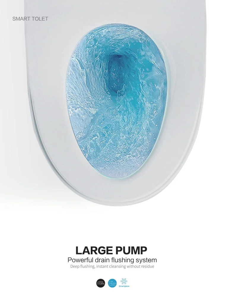 2023 new luxury floor mounted intelligent toilet automatic auto clean flushing washroom electric bidet