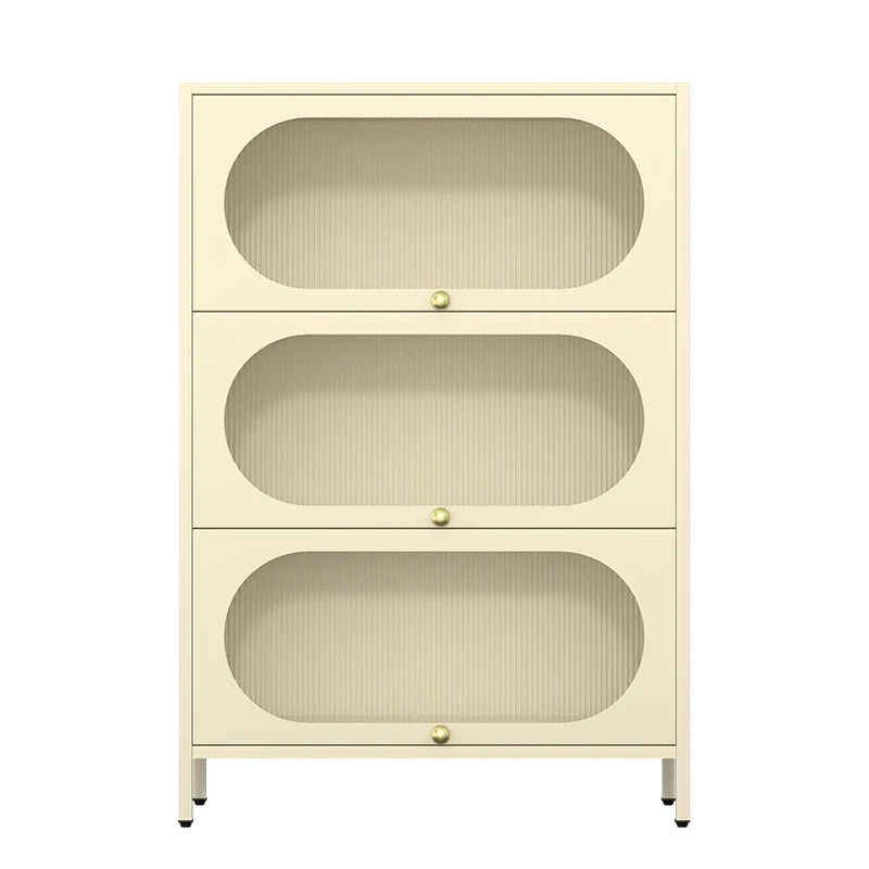 Kitchen Locker Metal Kitchen Buffet Cabinet Dining Room Sideboard Storage With 3/4 Drawer  Metal Cabinet For KItchen