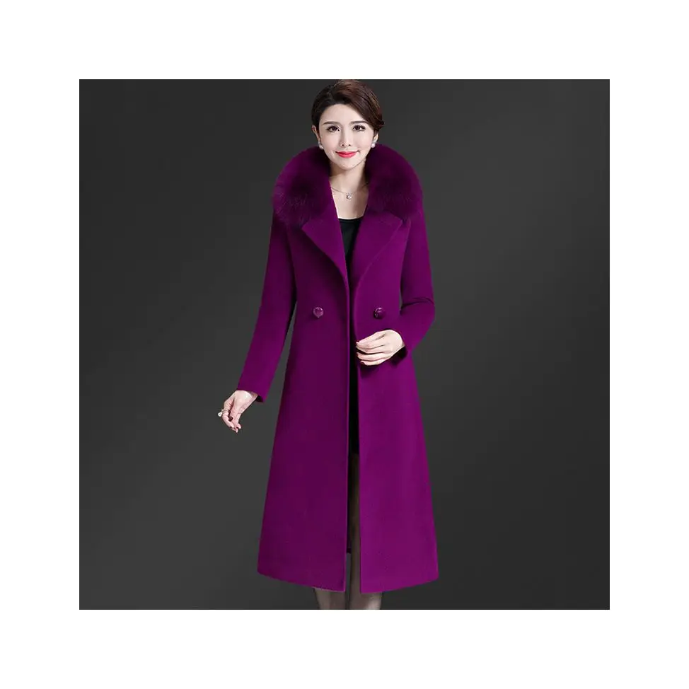 Hot Sale Winter Clothes 2023-2024 Warm Solid Color Purple Red Casual New Winter Women Outerwear