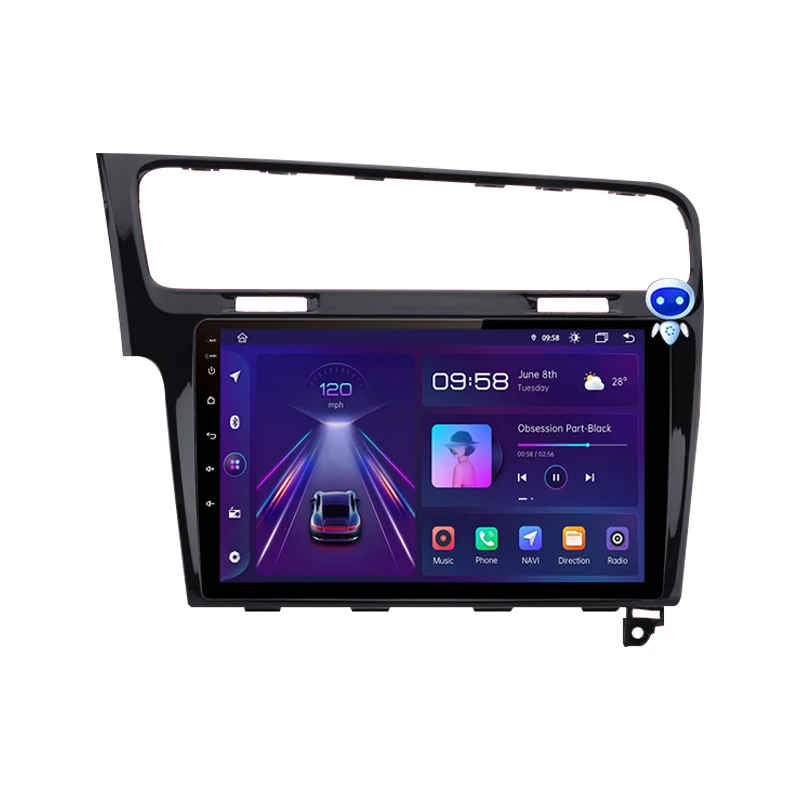10 inch Touch AI Voice 2 din Android Auto Radio For VW Volkswagen Golf 7 2013-2017 Carplay 4G Car Multimedia GPS 2din autoradio