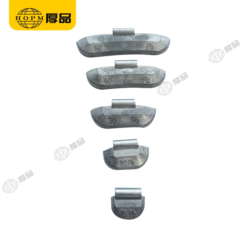 5-60g Plumbum Clip-on Wheel Balance Weight Lead Material Wheel Balancing Weights for Steel Rim Car