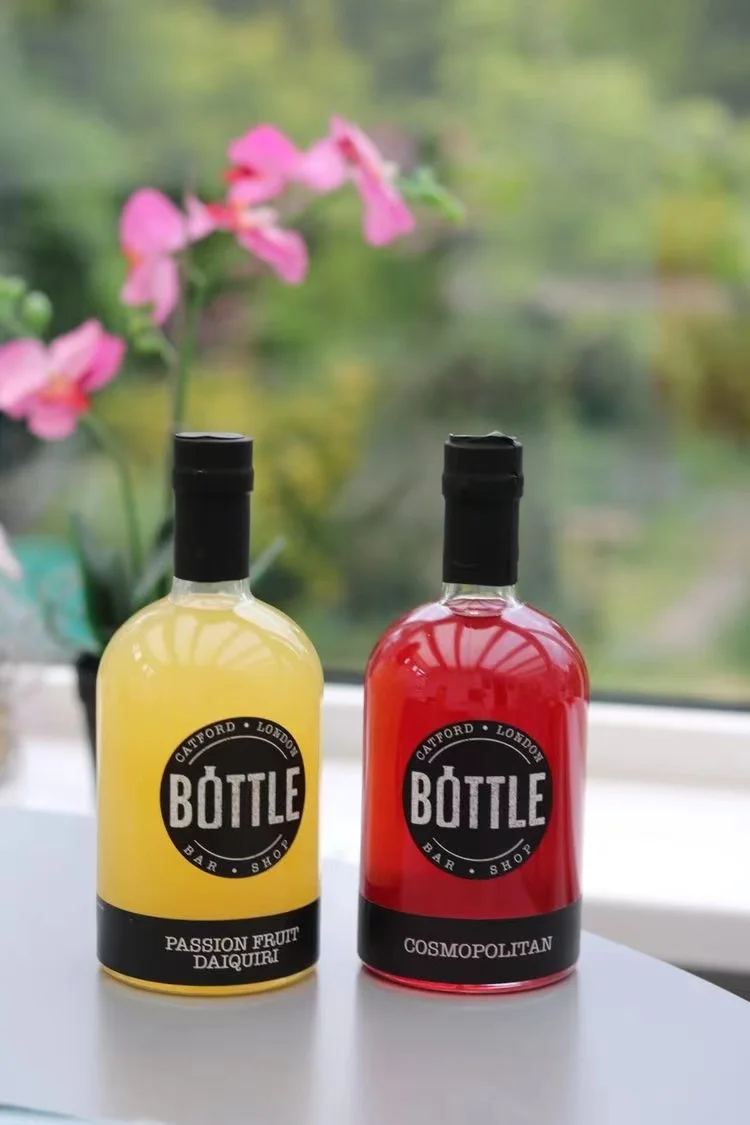 200ml 375ml 500ml 750ml 1000ml transparent round empty flint glass liquor wine Whisky Vodka tequila bottle with sealed cork lid