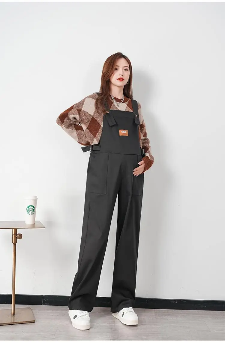 New Design Denim  Dungarees/Overalls for  Pregnant Women Breathable with Logo Thin Coated New Processing