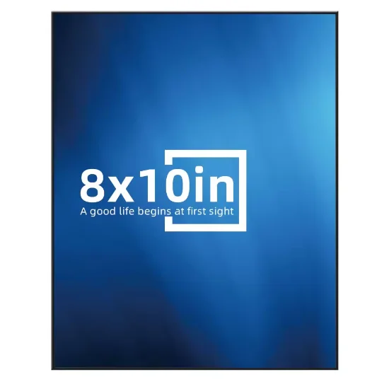 11x17 Front Loading Picture Frames Black Aluminum Pattern Poster Frame with Real Glass