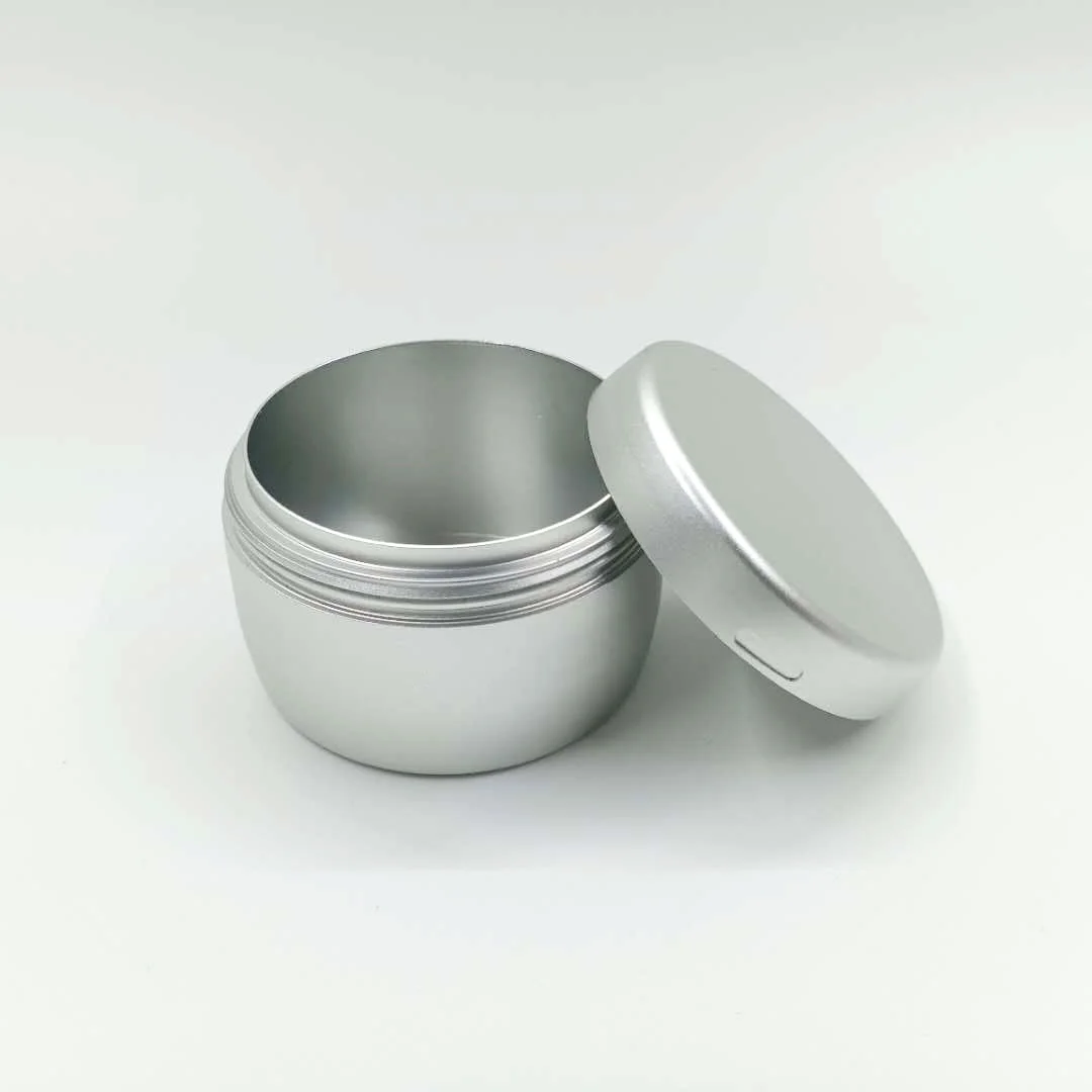 30g 50g 100g Screw metal containers aluminum jar tin can with lids