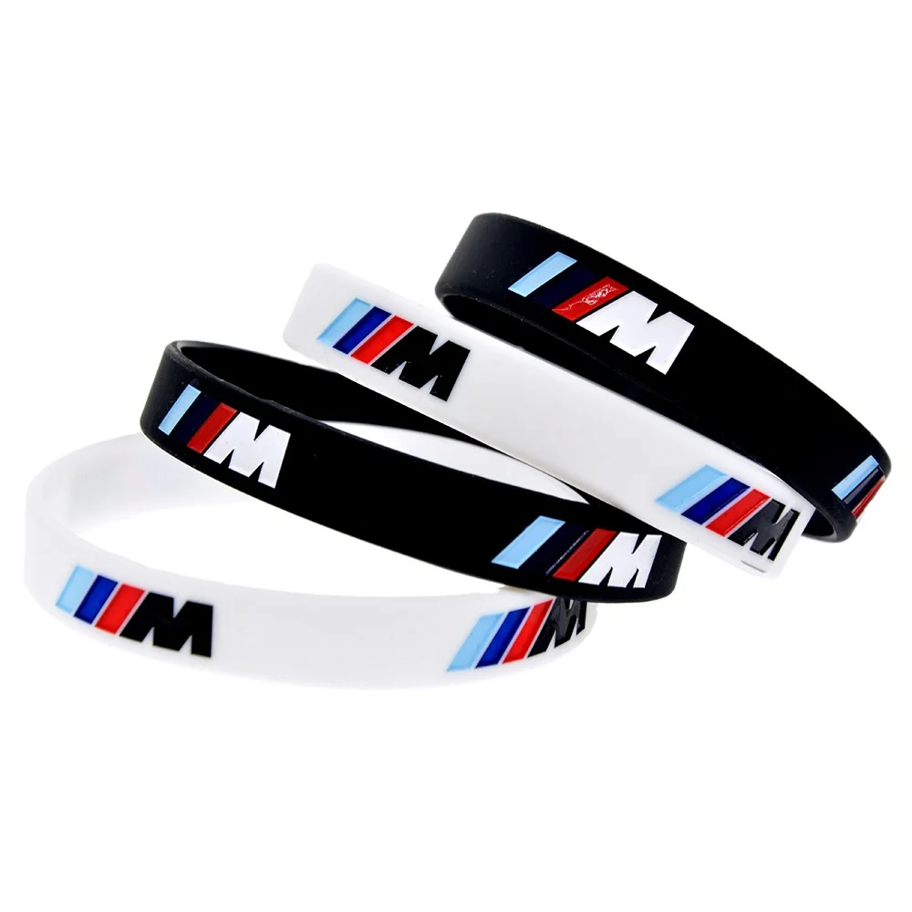 Fashion Hot Sale Customized Logo Fashionable silicone engraved sports bracelet used for BMW Club M3, M5, M6