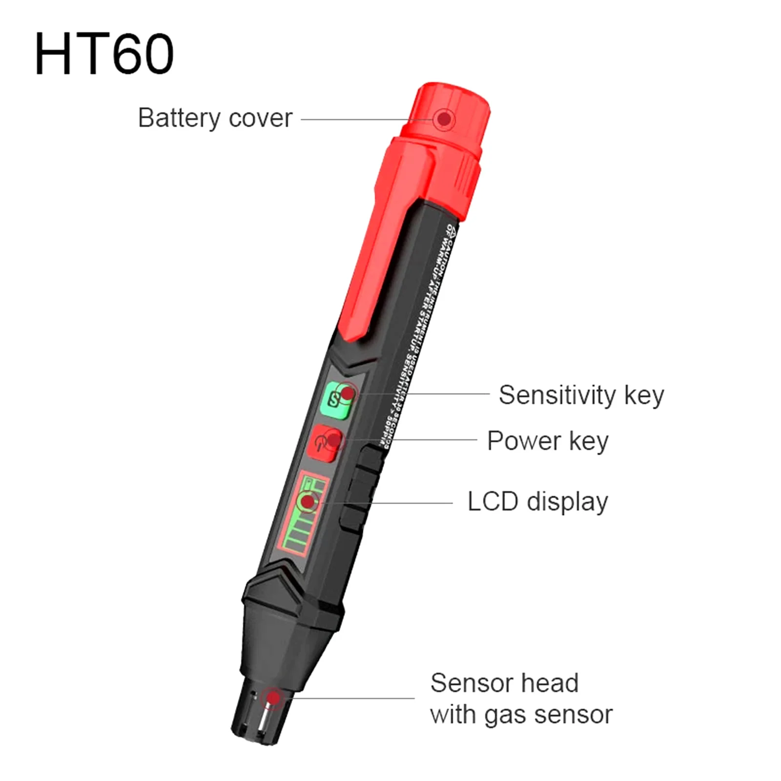 Portable Gas Leak Detector Handheld with Audible Visual Alarm LCD Display Methane Propane Natural Gas Detector