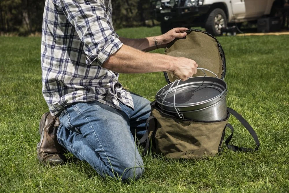 customized size Heavy Duty water resistant camp oven 400gsm canvas bag camp oven bag