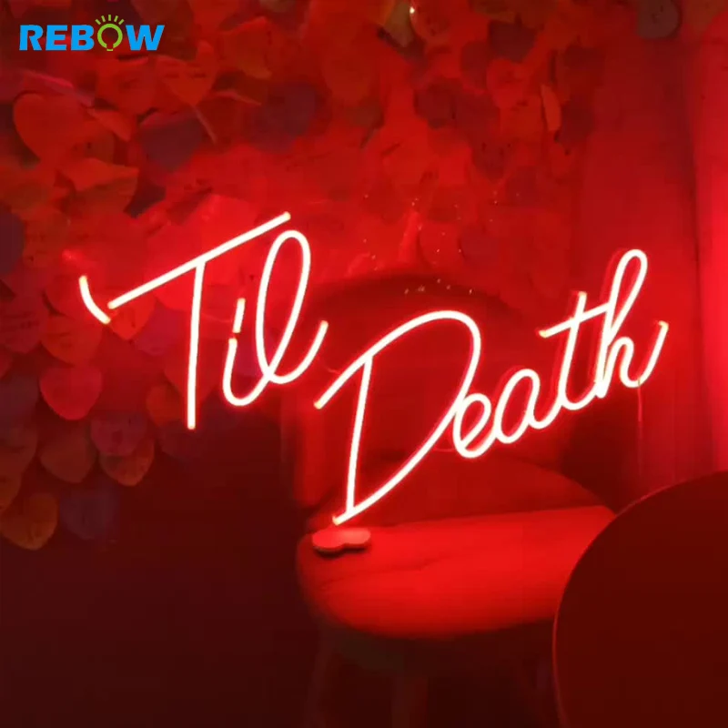 Rebow Drop shipping In stock 12V Electronic Letters Decorative Decoration Custom Neon Sign
