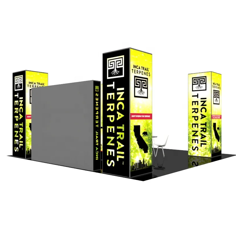 Easy Installation  Tension Fabric Backdrop Trade Show Booth 10x20 Display Light Exhibition Modular Display Exhibitions Stands