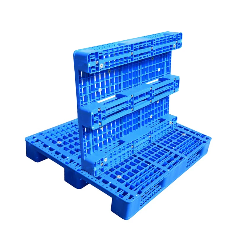 Manufacture heavy Duty flat surface 3 Skids hygienic Plastic Pallet for warehouse storage