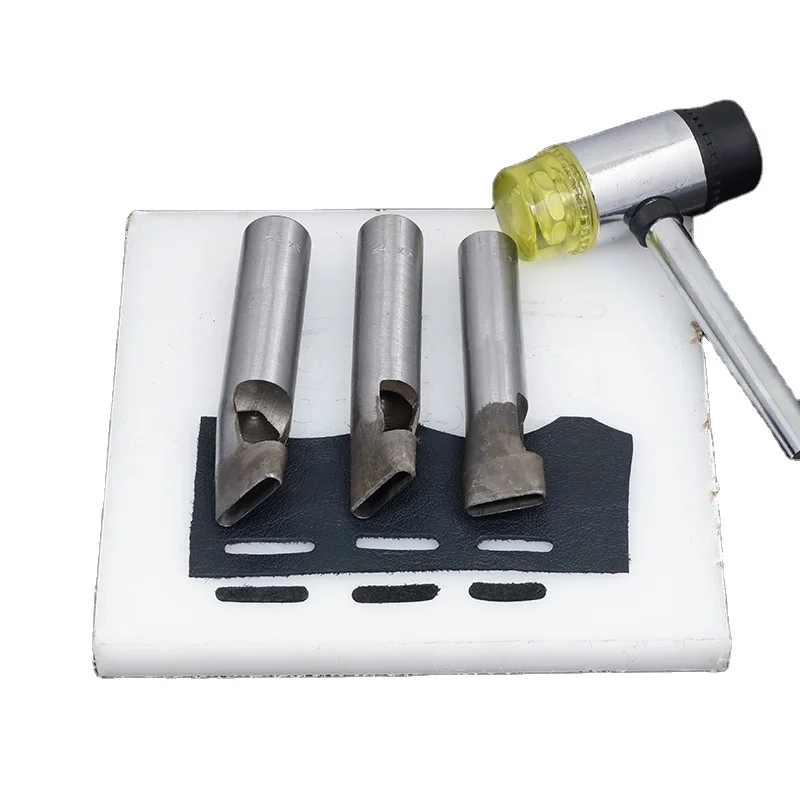 3mm wide DIY leather punching tool oval waist punching flat mouth punching round corner punching