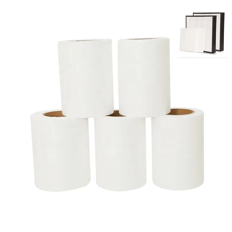 
MERV8 nonwoven filtration media factory wholesale HVAC air filter media fabric rolls 