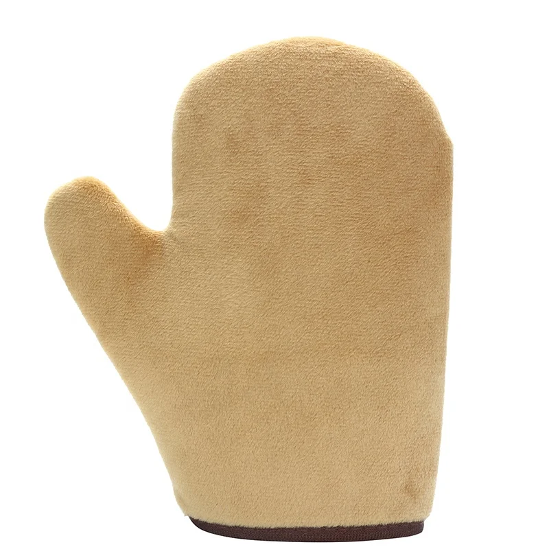 100% Recyclable Self Tanner Mitt Applicator Printed Fiber Glove for Body Sunless SPA Gloves for Skin Care