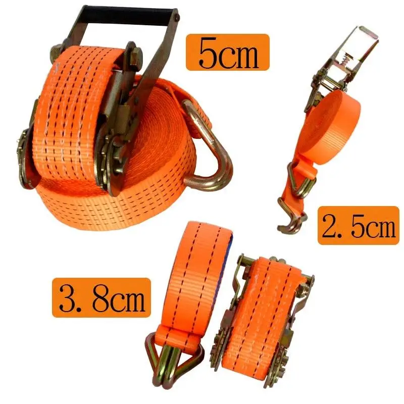 Hot selling Factory Customized packaging ratchet strap belt ratchet tie down Trailer Strap Polyester Lashing Belt
