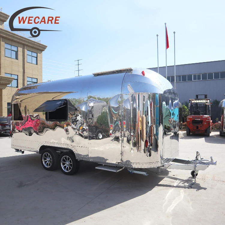 Factory Outlet Custom Airstream Luxury Roulotte Caravan Rvs Camper Trailer Travel Trailer With bathroom For Sale