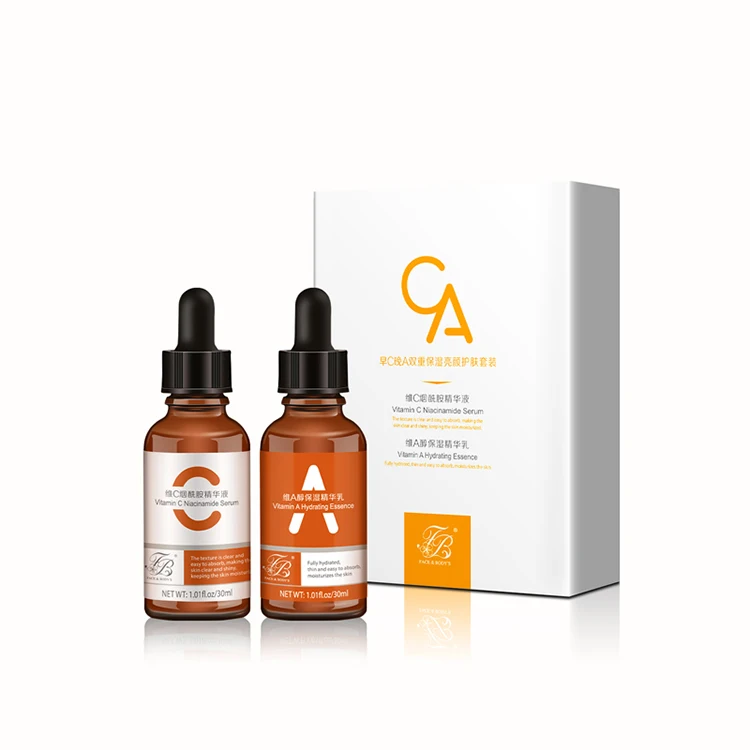 Glycollic Acid Nicotinamide Vitamin C Tea Tree Hyaluronic Acid And Retinol Serum For Face Brightening Firming and Hydrating