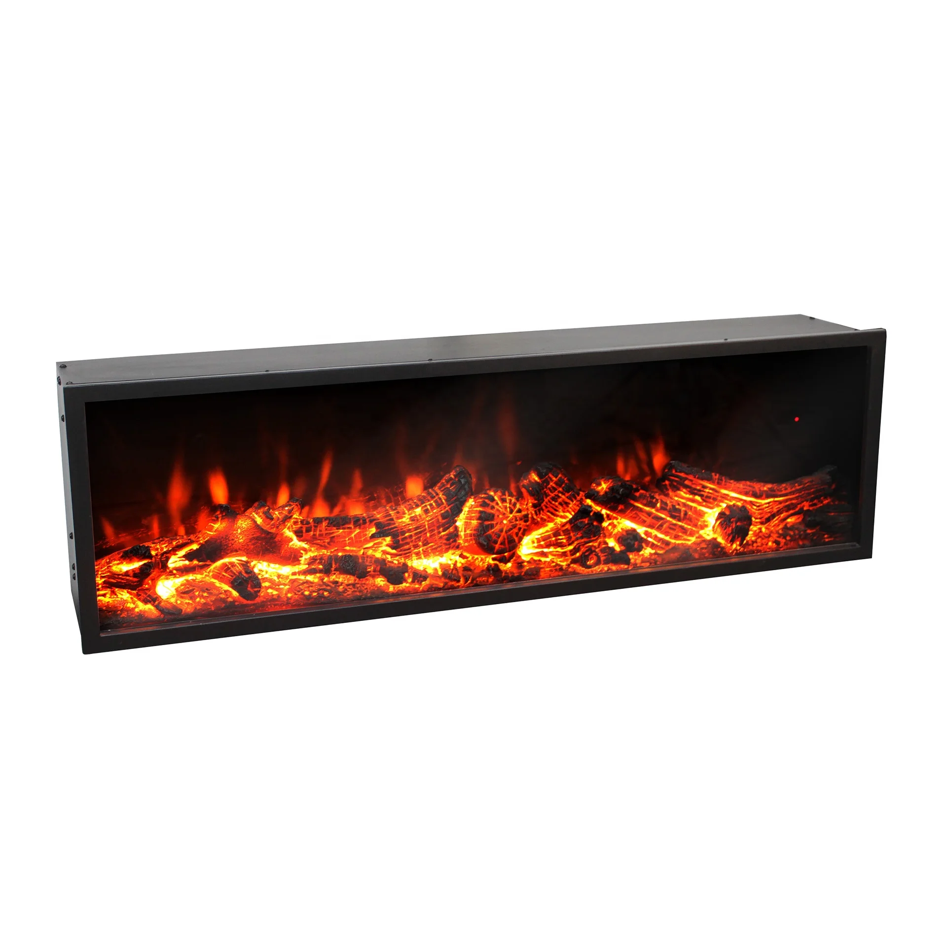 Landscape Type Electric Fireplace Firebox Inserted Fixed Built-In Wall Mounted Type Electric Flame No Heating