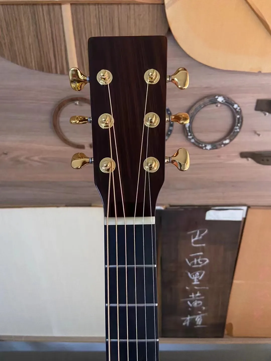 High End All Solid Spruce Rosewood Acoustic Guitar Custom High Quality Glossy Wholesale Service Mahogany Back/Side Ebony