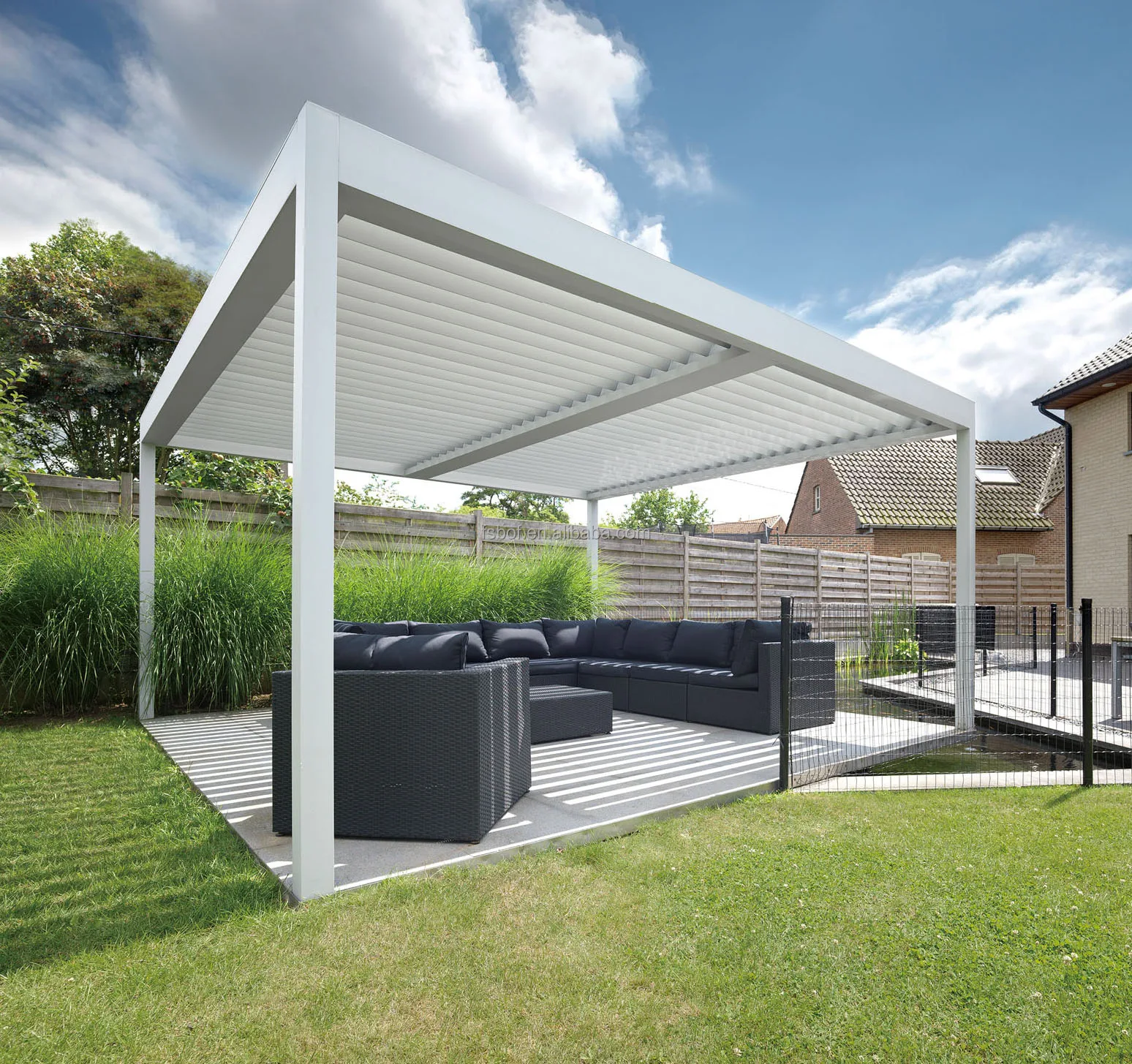 garden louvered pergolas gazebos windproof and waterproof swimming pool and gazebo electric pavilion outdoor pavilion 3x3m
