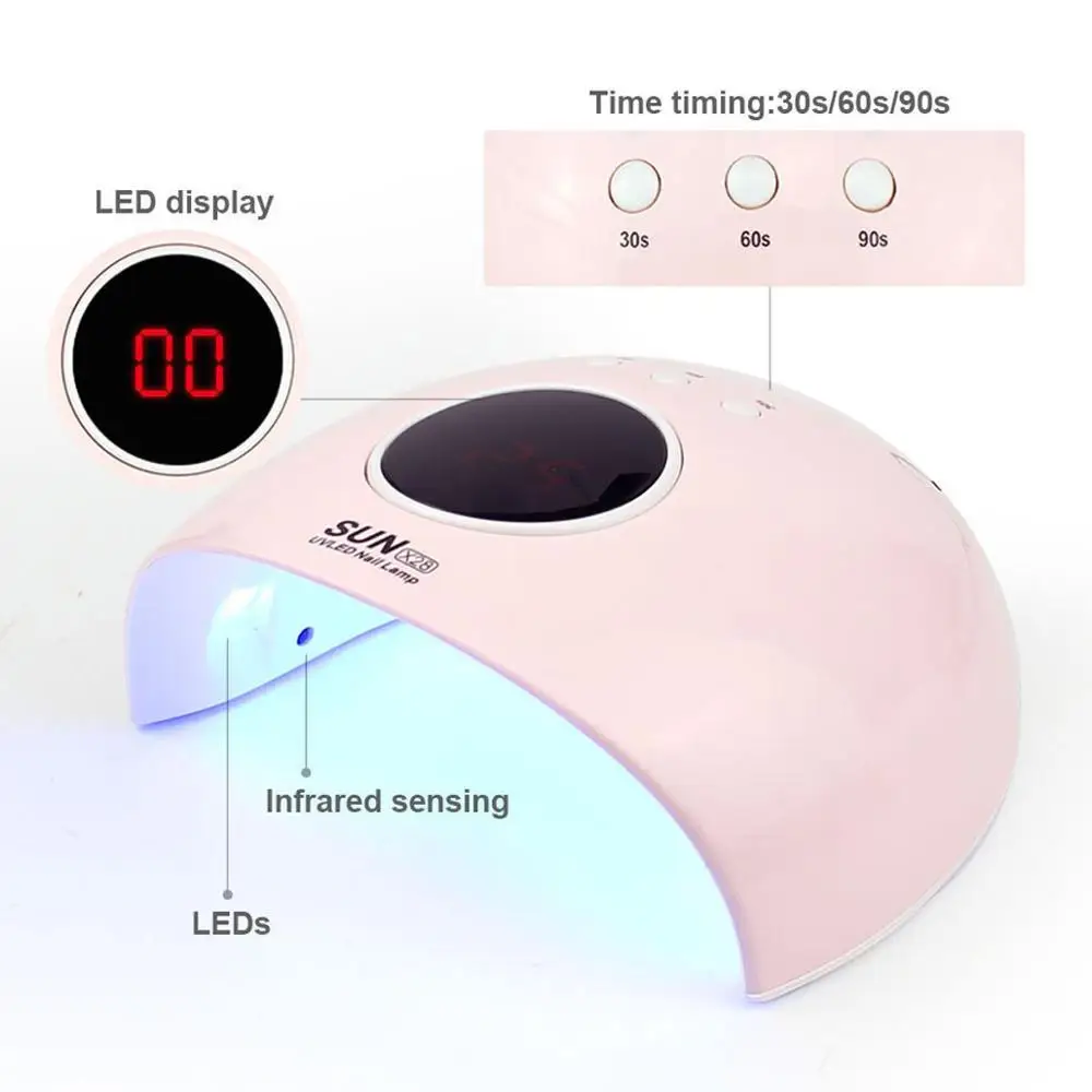 
36W UV LED Nail Polish Glue Lamp Nail Art Gels Dryer C-uring Light Timer Phototherapy Machine 