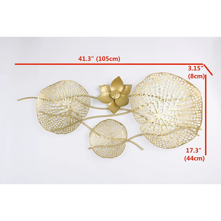 Роскошное Золотое металлическое украшение для стен с вырезами