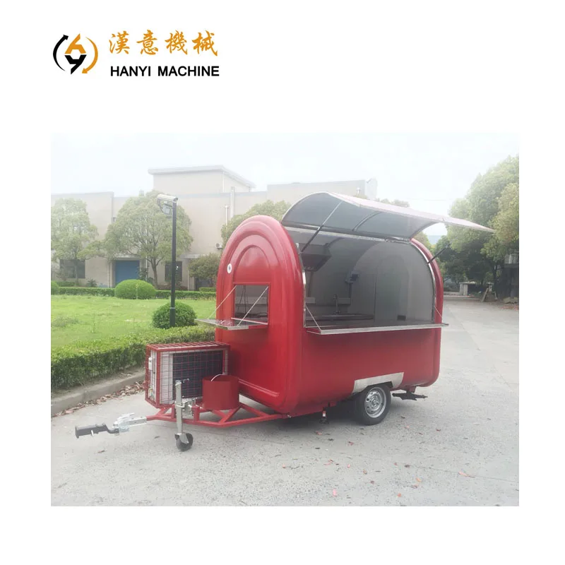 Customized Mobile Coffee Truck Food Cart Mini Hot Dogs Cart Mobile Food Trucks Ice Cream Cart Trucks Food Trailer