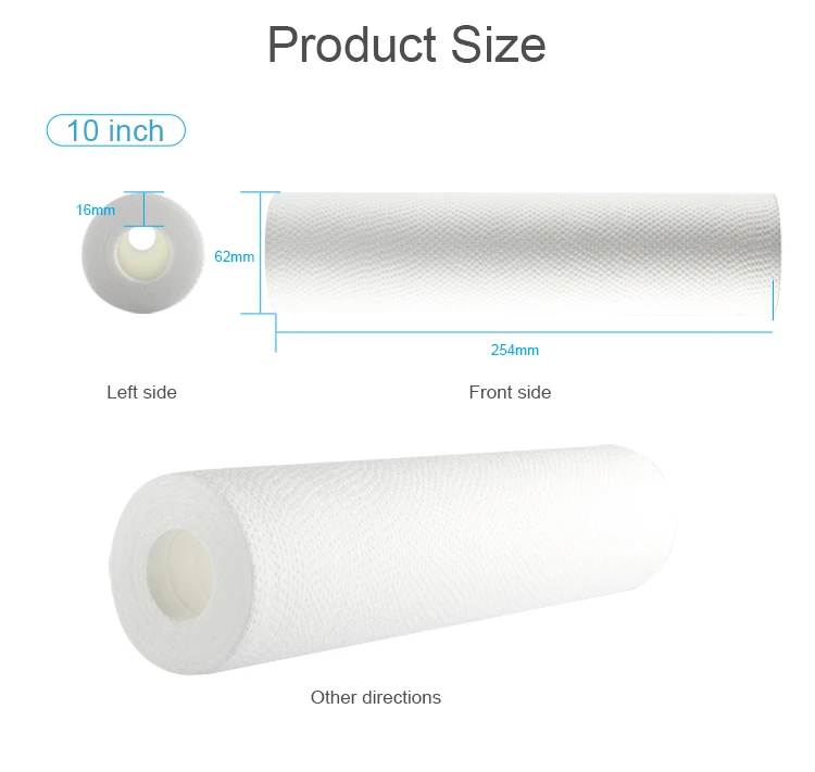 Portable Pp Filter Cartridges Cotton Sediment Water Filter Cartridge For Water Treatment Reverse Osmosis System