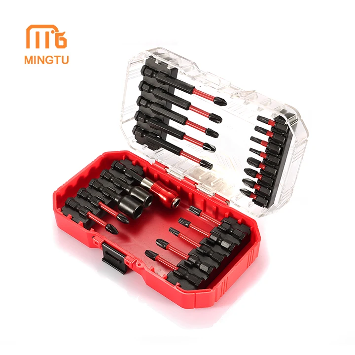 Mingtu High Quality 23pcs S2 impact bits Screwdriver Bit Set Box Screwdriver Bit Impact driver set