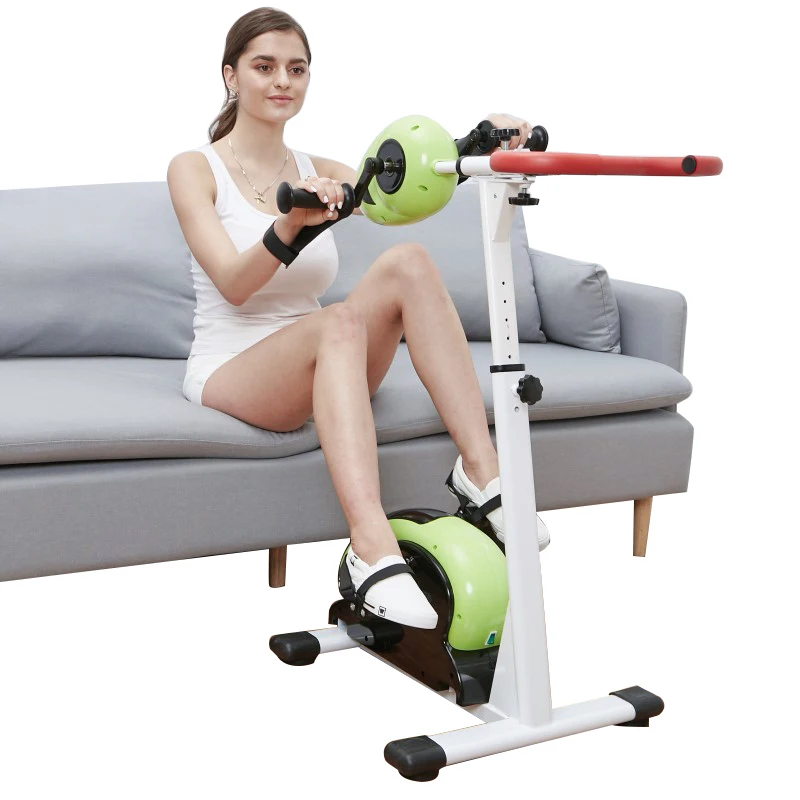 Disabled Electric Physical Therapy Leg Rehabilitation Equipment Dual Exercise Bike Hand and Foot Pedal Exerciser with Foot Boot