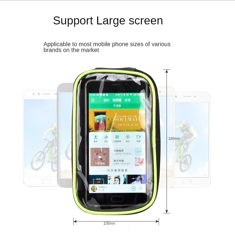 Waterproof Bicycle Bags High Capacity Mountain Road Bike Front Beam Accessories For Storage Phone Saddle Bags Cycling Equipment