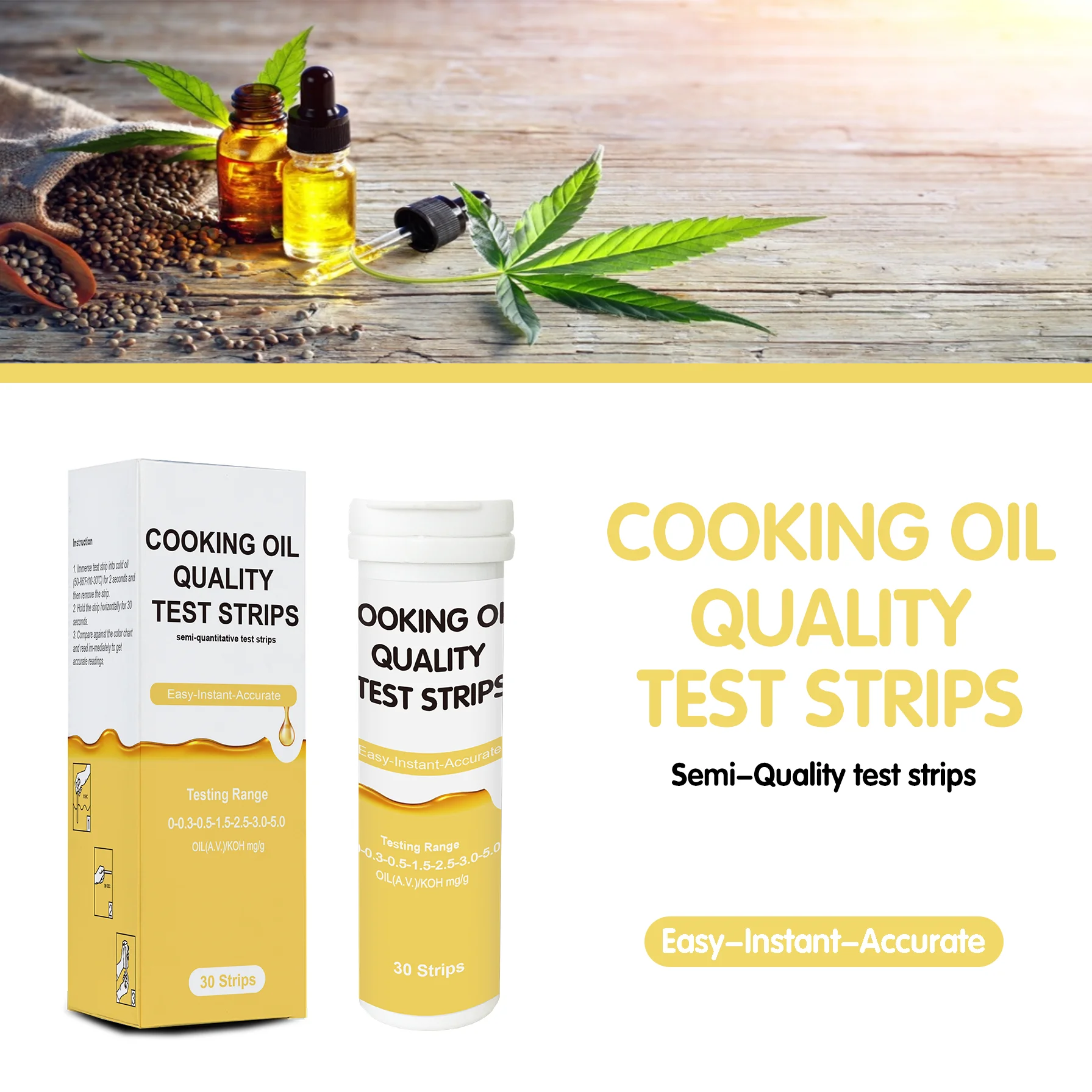Manufacturer Cooking Oil Quality Test Strip Rapid Testing Kit Free Fatty Acids Fast FFA Test