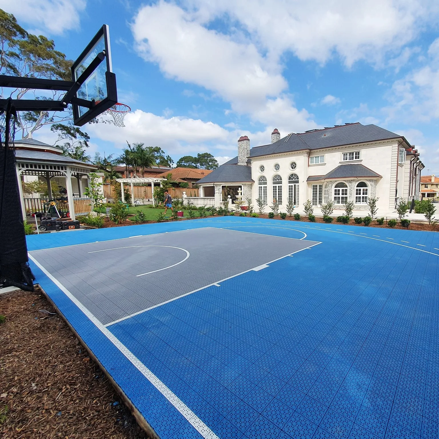 ZSFloor 25 X 30 Basketball Outdoor Multi Sports Court Waterproof Outdoor Basketball Court Cover