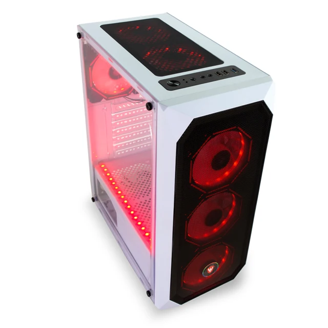 Игровой Корпус для ПК с RGB-подсветкой белый корпус