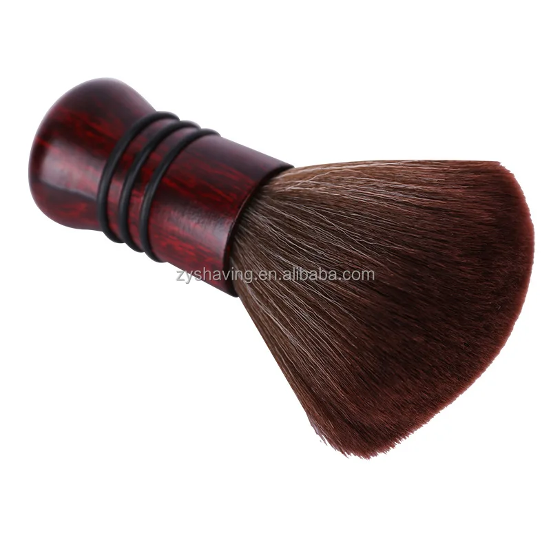 Natural rosewood Salon Cleaning Brush Black Powder Duster Barber Brush neck duster