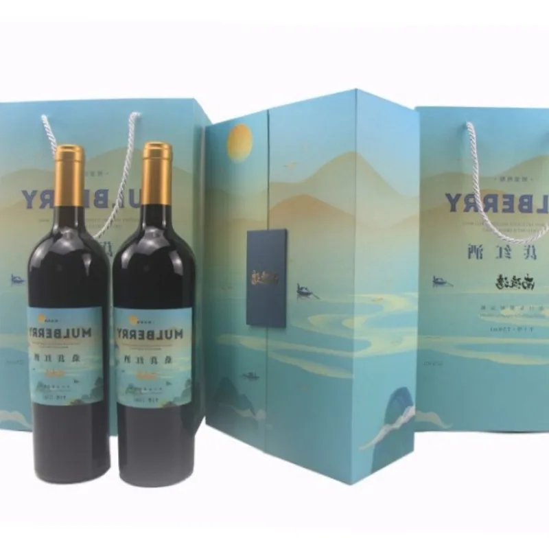 Китайское небольшое сладкое красное вино 12%/новая упаковка тутового вина