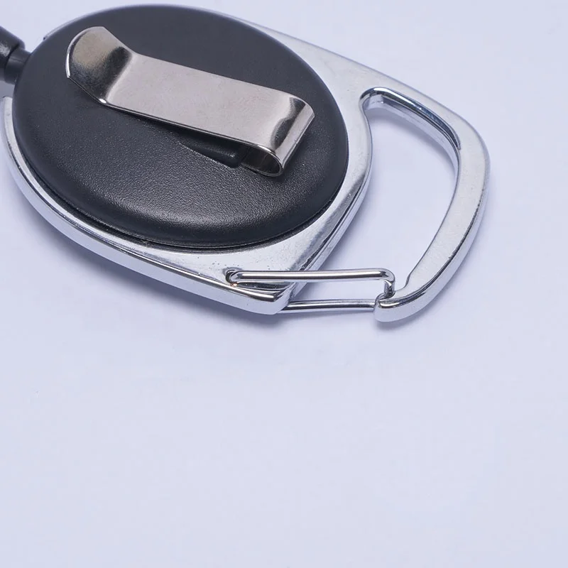 Wholesale Plastic Outershell Round Shape Retractable Cord with Alligator Clips