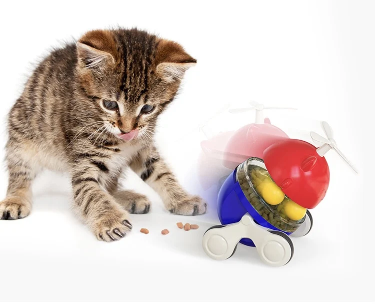 New Upgrade Running Interactive Cat Toy With Ball Household Cat Turntable Leaking Food Ball Toy Quality Cat Dog Pet Toys