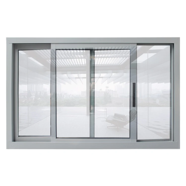 Aluminium Tempered Glass Stainless Steel Horizontal Sliding Window Aluminum Alloy Double Glazing Customized Graphic Design SW008