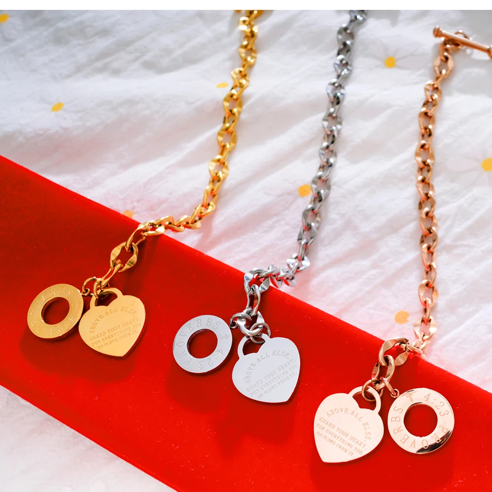 2019 Ms Lady fashion stainless steel, bracelet love pendant/