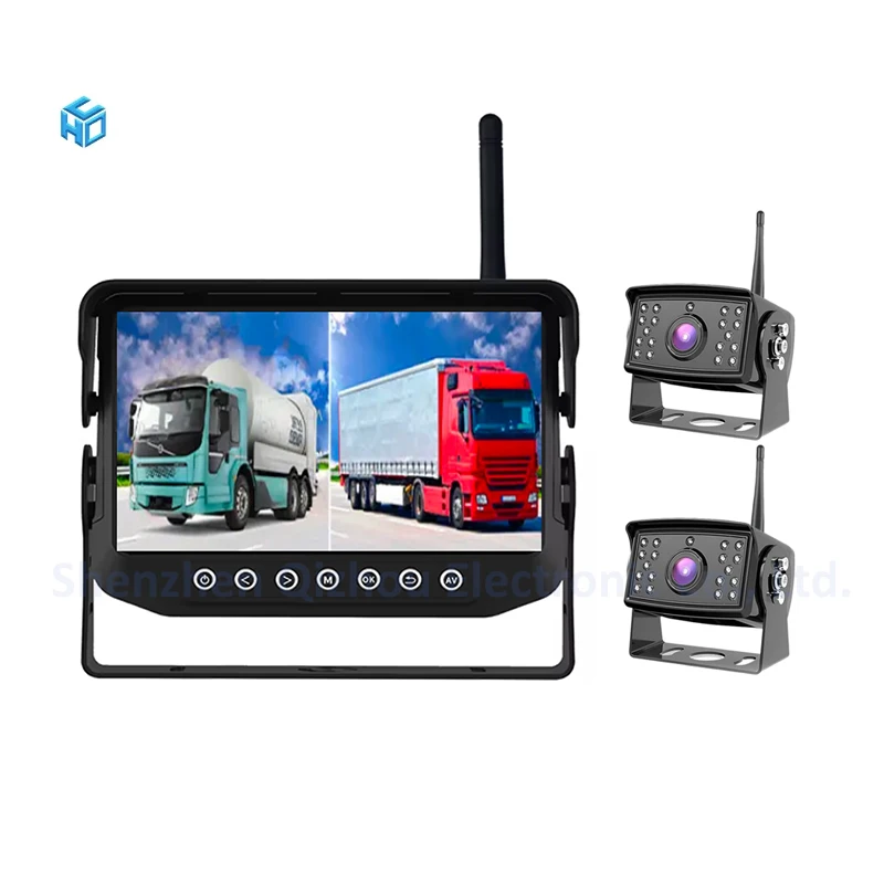 2.4Ghz Digital Signal Video Recording 7 inch Waterproof Metal Monitor Camera System For Wireless Forklift Truck Camera Monitor