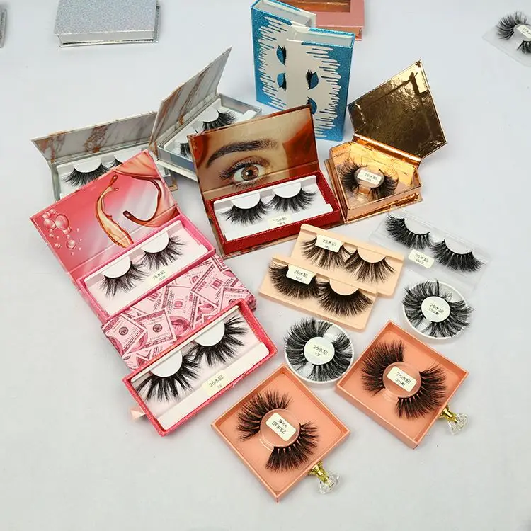 New product release custom colourful paper box eyelash packaging glitter eyelash paper box