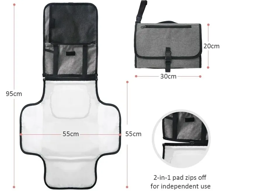 A grade Maternal and child products Mother bag Waterproof Foldable Baby Diaper Changing Mat Changing Pad for baby care
