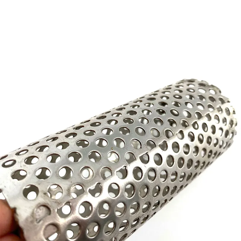 Stainless Steel Mesh Screen Filter Perforated Pipe/Tube For Automotive Exhaust System