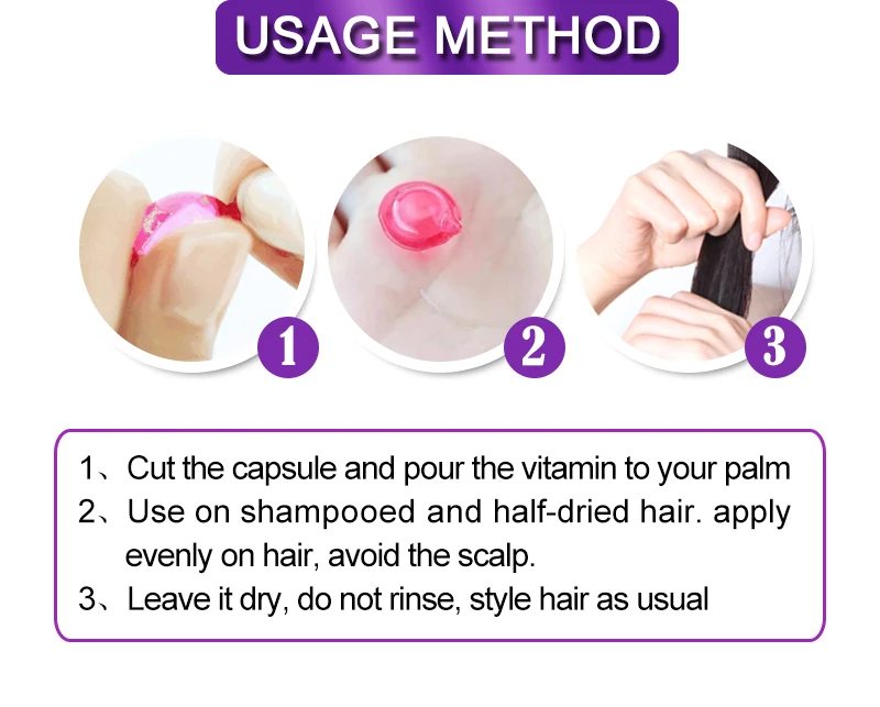 New design Hair capsules private label Hair Care Repair Growth hair oil capsule Vitamins e Serum Capsules