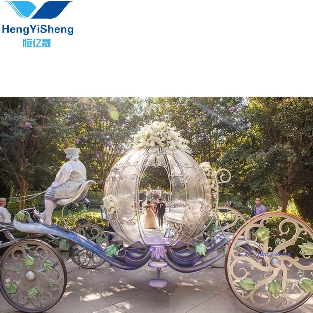 High Quality Electric Operated Horse Carriage with Decorated Pumpkin Carriage for Sale