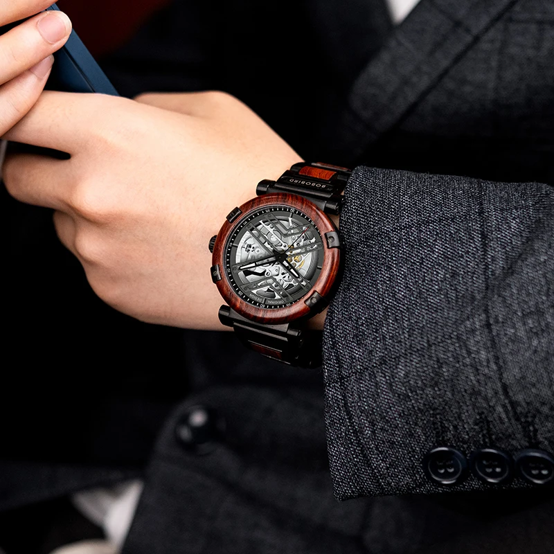 Fast Delivery Festival Gift Japan Original Sport Watch with Luxury Customization Wood Mechanical Low MOQ Dropshipping